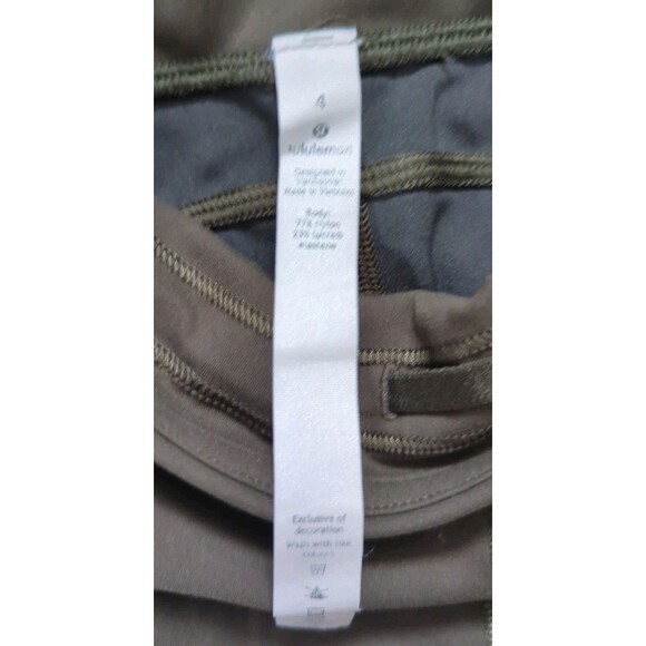 LULULEMON LEGGINGS WOMEN'S SZ 4 GREEN POCKETS ATHLEISURE WORKOUT YOGA - Picture 6 of 9